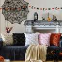 Halloween Decorations Pillow Covers 18x18 inch Set of 2 Rust Ghost Throw Pillow Cases Soft Plush Faux Fur Wool Decorative Cushion Case for Sofa Couch Bed Chair Living Room Home Decor