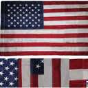 AES 2.5 x 4 Embroidered USA American Pole Sleeve Nylon Flag 2.5'x4' (Made in USA) Fade Resistant Double Stitched Premium Quality
