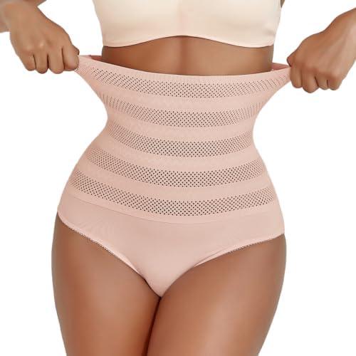 Uwufex High Waisted Tummy Control Shapewear Panties for Women Body Shaper Slimming Briefs Butt Lifting Underwear Girdle, Size L