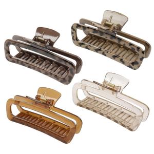 5 Inches Extra Large Claw Clips for Women, Unbreakable Large Claw Clips for Thick Hair Rounded Jumbo Hair Claw XL Leopard Print Hair Accessories Non-Slip Strong Hold Hair Clip for Women Teen Girls (Earthly Wilds)