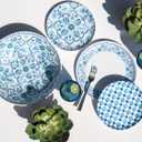 Palazzo Tile Pure Premium Melamine Dinner Plate, Set of 6, 10.5"