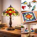 17" x 12"Stained Glass Cutting Mat, Double-Layer Non-Slip Glass Cutting Mat for Mosaic & Craft Work Surface