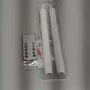 Flameless Taper Candles Flickering with Remote and Timer, 3D Moving Flame Taper Candle Battery Operated to 400 Hours, 9 Inch Window Candles, (White)