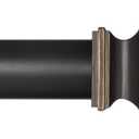 Ivilon Drapery Treatment Window Curtain Rod - Square Design 1 1/8 Rod. 120 to 240 Inch - Antique Black