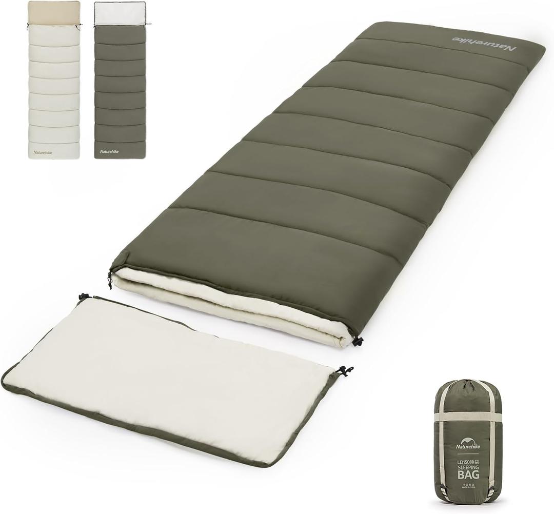 Naturehike 36-54 Camping Sleeping Bag for Adults, Spliceable Double Sleeping Bag 3 Seasons, Lightweight Waterproof Sleep Bags for Cold&Warm Weather