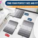 OLANLY Bathroom Rug Set 2 Piece, Soft Absorbent Microfiber Bath Mats and U-Shaped Contour Toilet Rug, Non-Slip, Machine Wash Dry, Plush Shaggy Bath Mats for Bathroom (30"x20"+24"x20", Grey), 30" x 20" + U24" x 20"