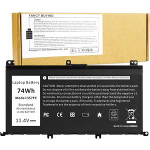 3 x 357F9 0GFJ6 Laptop Battery for Dell 15 7000 7559 7567 7566 7759 7557 5577 INS15PD Series P57F P57F003 P65F P65F001 71JF4 0GFJ6 071JF4 Gaming 15 7559 i7559 i7559-5012GRY 7557 i7557 i5577-7342blk-pus