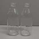 Milk Bottle with Dispenser Cap, 100% Airtight Heavy Duty Screw Lid. 2 Pack 32 Oz Reusable Glass Bottles with 3 Lids! Breast Milk Jug Pitcher, Buttermilk, Water, Juice Bottles w Cap, Syrup, Honey