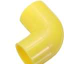MECCANIXITY PVC Conduit Coupler 90 Degree Elbow Fittings 20mm Yellow Change Direction for Hose Electrical Conduit Pack of 20