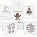 24 PCS Christmas Cookie Boxes White Bakery Treat Boxes with Window, Christmas Cookie Containers for Gift Giving, Holiday Party Favor Pastries, Cupcakes, Donuts, Brownies, 4"x 4"x 2.5"