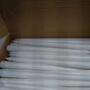 Funtery 48 Pcs Flameless LED Taper Candles Battery Operated Candles Bulk LED Candlesticks Flickering for Church Wedding Carnival Party Decorations(White,Classic Style)