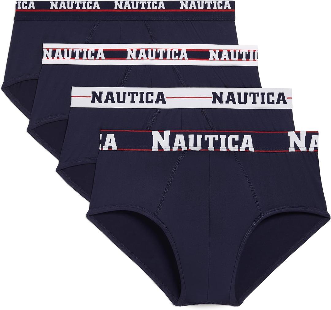 Nautica Men's 4 Pack Limited Edition Micro Stretch Briefs Large