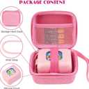 2 x MGZNMTY Carrying Case and Silicone Case for Bitzee Magicals Interactive Toy Digital Pet and Protective Skin Cover for New Bitsy Electronic Virtual Pet (Pink)