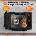 24x17x17 Extra-Large pet Carrier with Litter Box,for car Travel
for 2 Cats /1 Large cat,Kennel for Medium Dog,Long Road Trip Transport cage,portable,leakproof,zipper lock,good Visibility