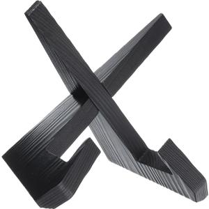 uxcell Wooden Plate Stands for Display, 6.5 Inch Decorative Picture Easel Frame Display Holder Stand for Platters Bowl Dish Pictures Book Tabletop Art Decor, Black