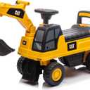 Best Ride On Cars CAT Excavator Push Car Licensed Caterpillar Ride-On Digger Toy for Kids with Rotating Bucket & Under-Seat Storage Construction Vehicle for Toddlers