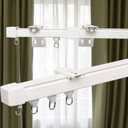 Retractable Ceiling Mount Curtain Track, Measurement-Free Curtain Track 1.1-2.1M / (3.6-6.9 FT)