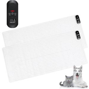 SVD.PET 2-Pack Scat Mat for Cats, Dog Shock Pet Training Mat, 48" X 20"
3 Modes, 5 Levels, Keep Pet off Couch Counter Furniture, Pet Safe Smart Protection, Battery Operated, Tester Included, Black