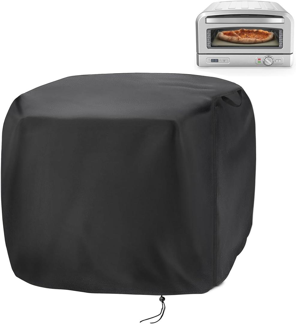 Pizza Oven Cover compatible with Cuisinart CPZ-120 Indoor Pizza Oven,Waterproof Pizza Oven Indoor Outdoor Covers - 19"L x 17.5"W x 11"H,Black