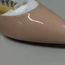 JiaBinji Women High Heels Sandals Mules Rhinestone Strap 2 inches Stiletto Pointed Toe Slip On Sandals Handmade Backless Summer Bridal Dress Shoes US Size 9.5 Nude
