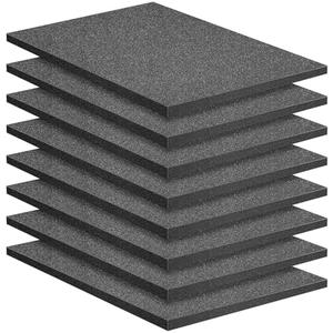 DECOHS 16 Pcs Polyurethane Foam Sheet- 16 x 12 x 1 Inch Cuttable Foam Inserts for Cases- Packing Foam Pads for Toolbox Camera Storage and Crafts