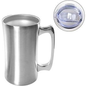 Stainless Steel Double Walled Mugs 20 oz Metal Coffee & Tea &Wine Cup Mug Insulated Cups with Handles Keep Drinks Cold or Hot Longer (1Pcs)