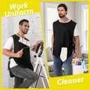 ROTANET Cobbler Apron for Women Men with 2 Pockets Waterproof Art Smock Aprons for Painting Hairstylist Cleaning Adults