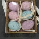 Easter Speckled Eggs 2.4 in Plastic Speckled Eggs Bowl and Vase Filler Faux Chicken Eggs for DIY Spring Displays and Easter Decorations (Pink, Blue, Yellow, Light Blue,16 Pcs)