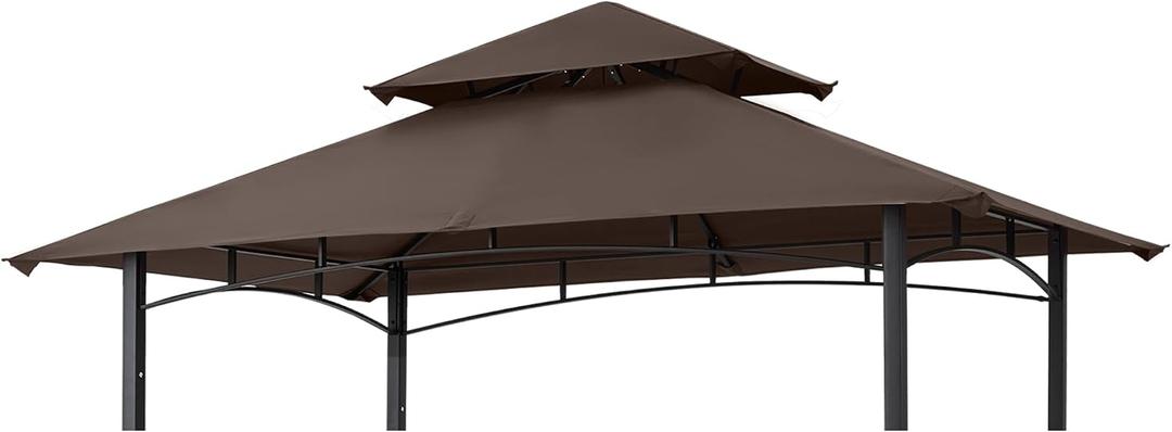 MASTERCANOPY Grill Gazebo Replacement Canopy Top for Model L-GG001PST-F (Brown) Brown, 8x5