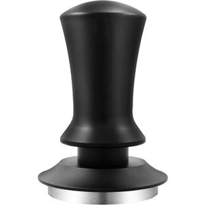 K COOL Espresso Hand Tamper, Premium Barista Coffee Tamper with Calibrated Spring, 100% Flat Stainless Steel Base Tamper for Breville Series 54mm Portafilter Basket (53mm, Black)
