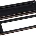 QCAA Solid Brass Mail Slot, with Solid Brass Interior Frame, 10" x 3", Venetian Bronze, 1 Pack, Made in Taiwan