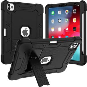 AICase for iPad Air 4/5 Case 2020/2022,New iPad Air 10.9 Cases Kickstand Shockproof Heavy Duty Rubber Rugged Hybrid Three Layer Armor Protective Cover for iPad Air 4th/5th Generation 2020/2022