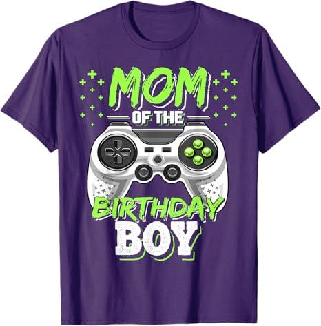 Mom of The Birthday Boy Matching Video Gamer Birthday Party TShirt Small
