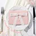 LaRibbons Chiffon Pre - Made Hair Bows Ribbon for Women Girls - Ivory Chiffon Ribbon Bows for Gift Wrapping & Wedding Decor, 24PCs