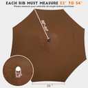 Blissun 9ft Patio Umbrella - Replacement Canopy, Market Umbrella Top, Outdoor Table Umbrella for 8 Ribs (Brown)