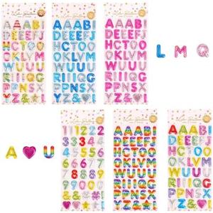 3D Puffy Glitter Stickers -  Colorful 3D Letter Stickers for Scrapbooking & DIY Crafts