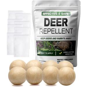 Deer Repellent Outdoor, Rabbits Repellent for Garden, Bunny Repellent, Deer Deterrent for Plants, Keeps Deer & Rabbit Away from Yard, Lasting for 2 Months, Safe for Humans & Pets-8 Pack