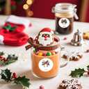 4 x Christmas Stickers for Cards Crafts Envelope Seals 2 Inch 12 Designs Round Elegant Merry Christmas Holiday Patterns Label Card Stickers for Envelopes Xmas Gifts Presents Bag Navidad (joy180)