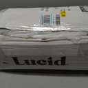 LUCID 2 Inch Gel Memory Foam Mattress Topper, Queen size 5 Zones Cooling Gel Infusion CertiPur Certified Foam