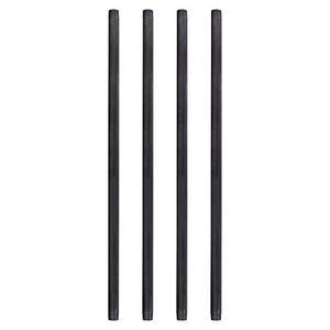 PIPE DECOR 3/4” x 30” Black Steel Plumbing Pipe, Pre Cut, Industrial Steel Grey Fits Standard 3/4 Inch Threaded Black Malleable Iron Fittings, Build Vintage DIY Furniture, 3 Pack