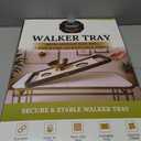 Walker Tray for Folding Walker with Cup Holders, Non-Slip Mat & Bag - Adjustable Universal Plastic Food Table for Seniors - Detachable Guardian Accessories - Removable Walker Trays for rolling walker