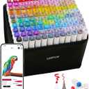 120 Alcohol Markers with APP Dual Tip Art Markers Coloring Pens
Fine & Chisel Tip Alcohol Based Markers Set with Case for Adult Artist Illustration Sketching & Painting, Smooth & Quick-Dry