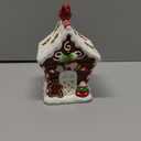 Christmas Gingerbread House Ceramic Storage Container, Holiday Kitchen Decor, 3.35x3.62x5.59 inches