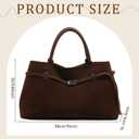 Faux Suede Bags for Women Slouchy Hobo Bag Large Suede Tote Bag Bucket Handbag Retro Purse Vintage Shoulder Satchel Bag