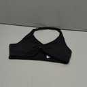 Aoxjox Women's Workout Sports Bras Fitness Taylor Scrunch Halter Bra Yoga Crop Tank, Black, X-Small