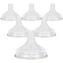 Silicone Bottle Nipples for Philips Avent Natural Baby Bottles,Size 5 Nipple, 6m+, Flast Flow, 6 Count