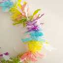 33Ft Easter Garland Decorations Colorful Tinsel Twist Garland for Tree with Gorgeous Bunny Carrot Designs Spring Pastel Hanging Ornaments for Home Indoor Outdoor Parade Floats Party Decor Supplies