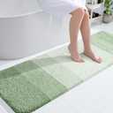 OLANLY Bathroom Runner Rugs Mat 59x20, Extra Soft Absorbent Microfiber Bath Rugs, Rubber Backing, Quick Dry, Washable Long Bath Mats for Bathroom, Tub and Shower, Home Decor Accessories, Sage Green