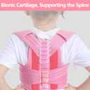 Posture Corrector for Kids, Adjustable Children Posture Corrector for Boys/Girls, Breathable Back Support Belt with Spine Lumbar Shoulder Braces for Hunchback, Spine Corrector(Pink, Medium)