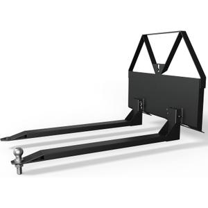 YITAMOTOR 46" Pallet Fork Quick Attach Mount Attachments, Heavy Duty Skid Steer Forks with 1-7/8'' Hitch Ball, 2000lbs Capacity Compatible with Loaders Tractors